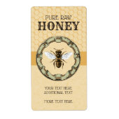 Oude bijenhoningpot etiket (Voorkant)
