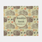 Oude Bijenkorf Bijensalvie Fleece Deken (Voorkant (Horizontaal))