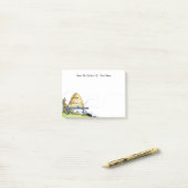 Oude bijenkorf op maat gemaakte script stickies post-it® notes (Op bureau)