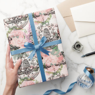 Oude Bijenpatroon Cadeaupapier