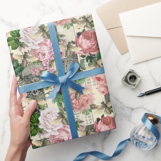 Oude Bijenpatroon Cadeaupapier (Geschenken)