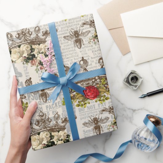 Oude Bijenpatroon Cadeaupapier (Geschenken)