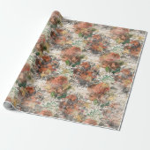 Oude Bijenpatroon Cadeaupapier (Uitgerold)