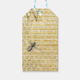 Oude Bijenschrift Schatkistboek Cadeaulabel