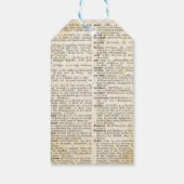 Oude Bijenschrift Schatkistboek Cadeaulabel (Achterkant)