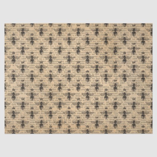 Oude Bijenserie Ontwerp 4 Tissuepapier (Voorkant)