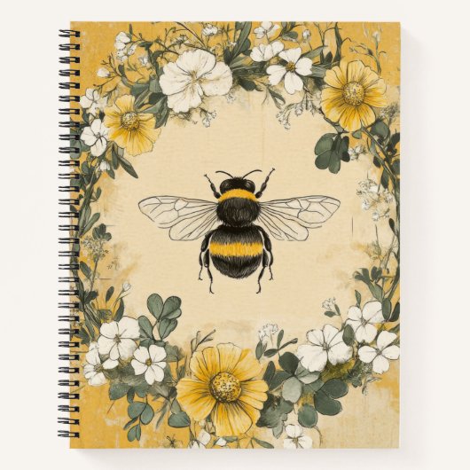 Oude Bijentuin Met Wilde Bloemen (4) Notitieboek (Voorkant)