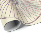 Oude bike, ballon en script op geel cadeaupapier (Rol Hoek)