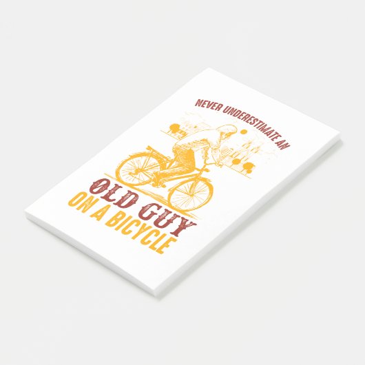 Oude Biker Ontwerp | Fiets | onderschat nooit Post-it® Notes (Schuin)