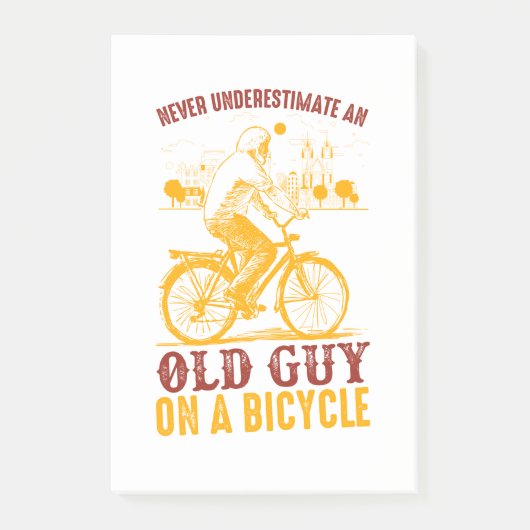 Oude Biker Ontwerp | Fiets | onderschat nooit Post-it® Notes (Voorkant)