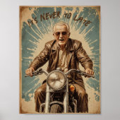  oude biker poster (Voorkant)