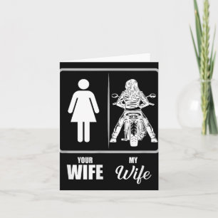 Oude Biker Vrouw Valentijn - Uni Volwassenen, Zwar Kaart