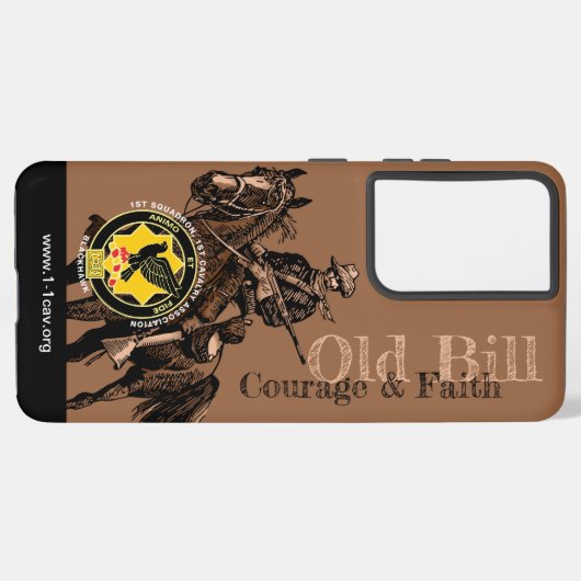 Oude Bill Phone Case (bruin/bruin) Samsung Galaxy Hoesje (Linkerkant)