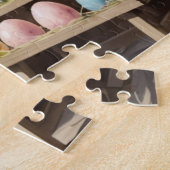 Oude binnenstad paaseierwinkel paasfeest legpuzzel (Zijkant)