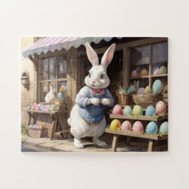 Oude binnenstad paaseierwinkel  paasfeest legpuzzel