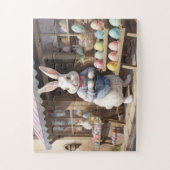 Oude binnenstad paaseierwinkel paasfeest legpuzzel (Verticaal)