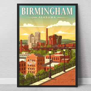 Oude Birmingham, Alabama Poster
