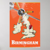 Oude Birmingham Reisposter Poster (Voorkant)