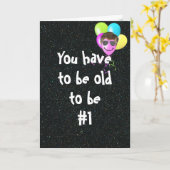 Oude Birthday-ballonnen krijgen met zonnebril Kaart (Gele Bloem)