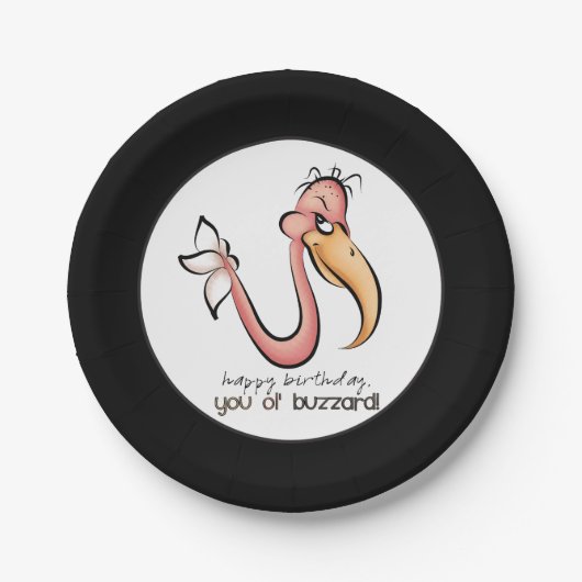 Oude Birthday borden Papieren Bordje (Voorkant)