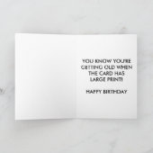 Oude Birthday Kaart (groot afdrukken) (Binnen)