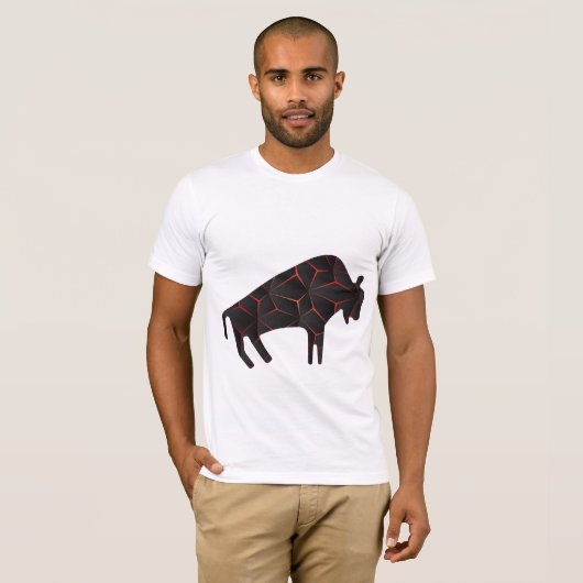 Oude bizon of prehistorische stier t-shirt (Voorkant volledig)