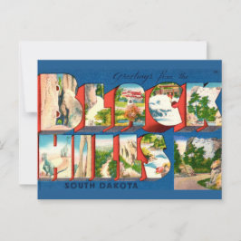 Oude Black Hills SD-groetbriefkaart Briefkaart