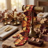 Oude Bladeren Herfstkleuren Stropdas