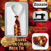 Oude bladeren herfstkleuren stropdas