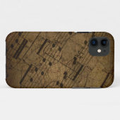 Oude bladmuziek, grunge muzieknoten Case-Mate iPhone case (Achterkant (horizontaal))