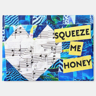 Oude Bladmuziek Hart Quilt Collage Magneet