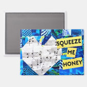 Oude Bladmuziek Hart Quilt Collage Magneet (Voorkant / Achterkant)