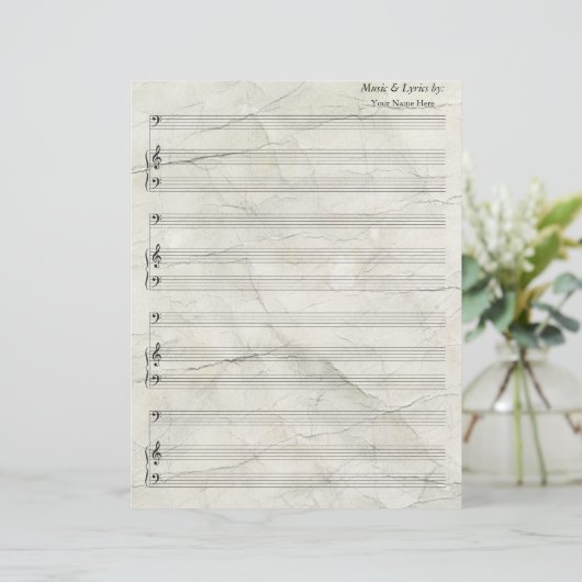 Oude Blanco vellen muziekpas reinigen (Staand voorkant)