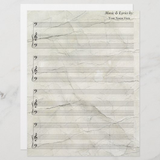 Oude Blanco vellen muziekpas reinigen (Voorkant / Achterkant)