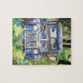 OUDE BLAUW TOW TRUCK PUZZZLE LEGPUZZEL (Horizontaal)
