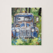 OUDE BLAUW TOW TRUCK PUZZZLE LEGPUZZEL (Verticaal)