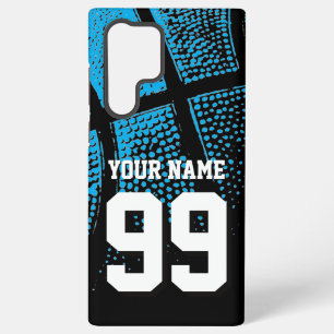 Oude blauwe basketbal jersey nummer op maat samsung galaxy hoesje