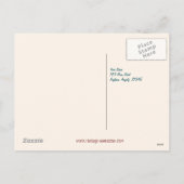 Oude Blauwe Bloem Valentijnsdag Ansichtkaart Feestdagenkaart (Achterkant)