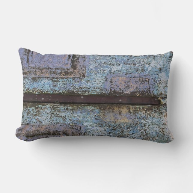 oude blauwe boot kussen (Voorkant)