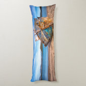 Oude blauwe boot van de Seashore Lichaamskussen (Achterkant (Verticaal))