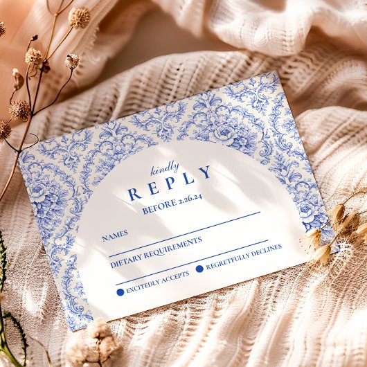 Oude Blauwe Botanische Afstudeerfeest RSVP Kaartje