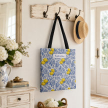 Oude Blauwe Citroen Botanische Patroon Naam