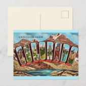 Oude Blauwe Colorado Groetans Postkaart (Voorkant / Achterkant)