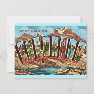 Oude Blauwe Colorado Groetans Postkaart