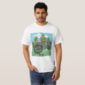 Oude Blauwe Fiets T-shirt (Voorkant volledig)