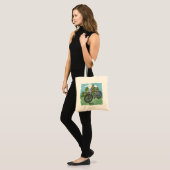 Oude Blauwe Fiets Tote Bag (Voorkant (model))
