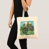 Oude Blauwe Fiets Tote Bag (Voorkant (product))