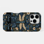 Oude blauwe Libel iPhone Hoesje (Achterkant horizontaal)