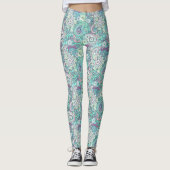 Oude blauwe paisley broek leggings (Voorkant)