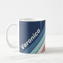 Oude Blauwe Scheepsstrepen met Naam Koffiemok